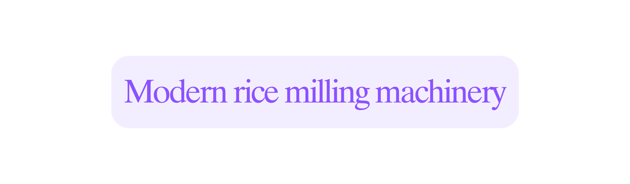 Modern rice milling machinery